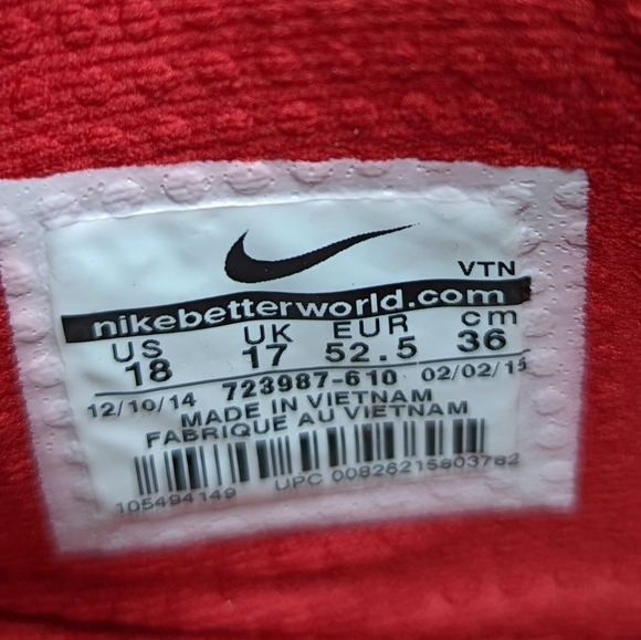 Nike Free 5.0 TR Athletic Running FLYWIRE Size 18 Shoe Men  723987-610 Red - Picture 11 of 11